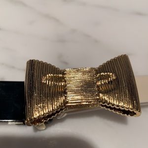 Kate Spade Patent Leather Belt With Bow Buckle